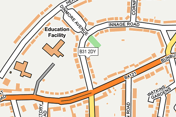 B31 2DY map - OS OpenMap – Local (Ordnance Survey)