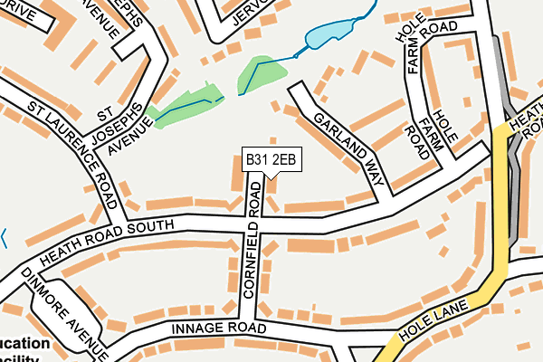 B31 2EB map - OS OpenMap – Local (Ordnance Survey)