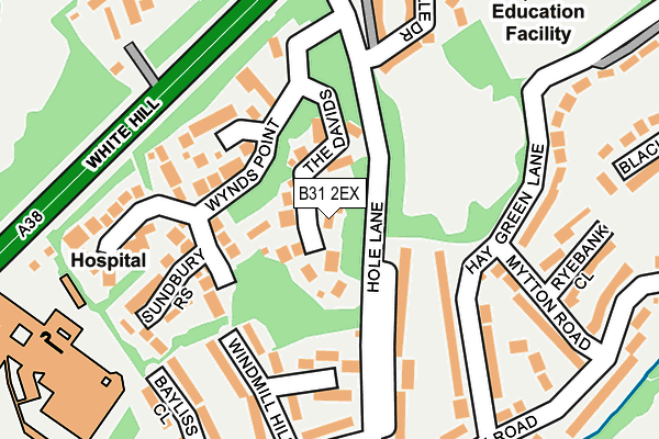 B31 2EX map - OS OpenMap – Local (Ordnance Survey)