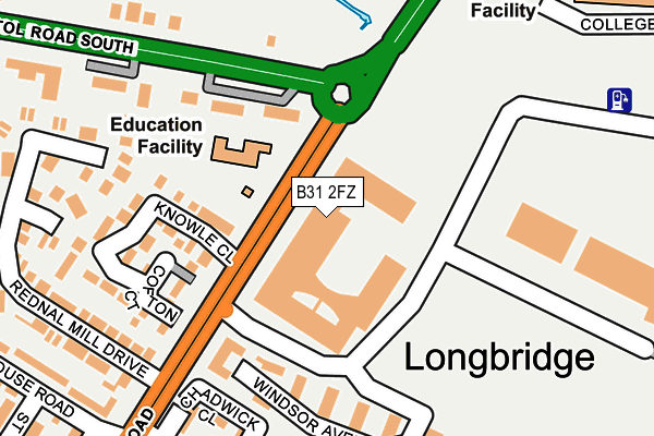 B31 2FZ map - OS OpenMap – Local (Ordnance Survey)