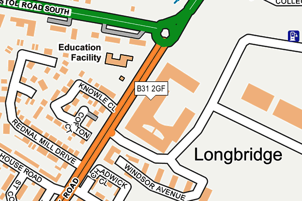 B31 2GF map - OS OpenMap – Local (Ordnance Survey)