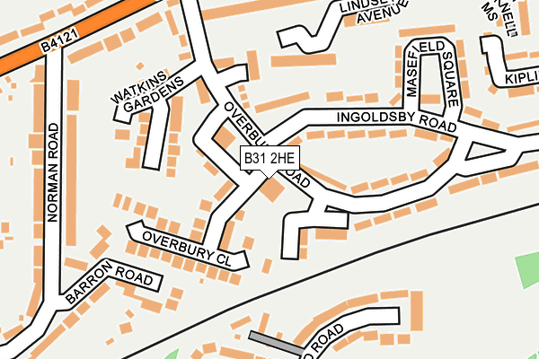 B31 2HE map - OS OpenMap – Local (Ordnance Survey)