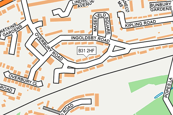 B31 2HF map - OS OpenMap – Local (Ordnance Survey)