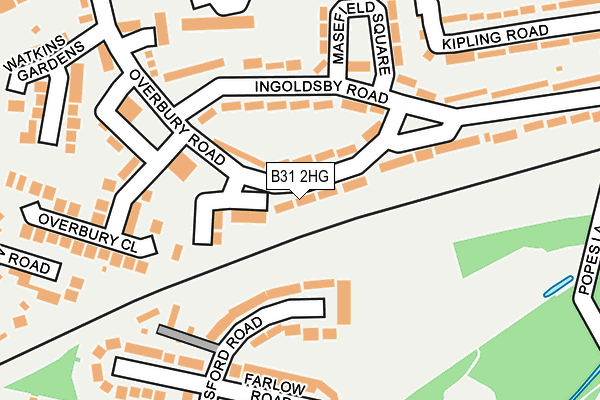 B31 2HG map - OS OpenMap – Local (Ordnance Survey)