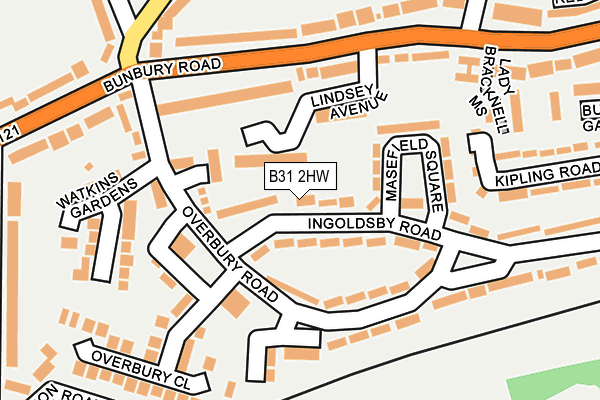 B31 2HW map - OS OpenMap – Local (Ordnance Survey)