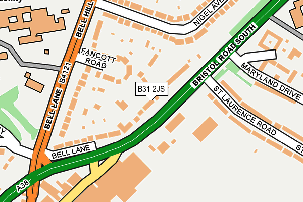 B31 2JS map - OS OpenMap – Local (Ordnance Survey)