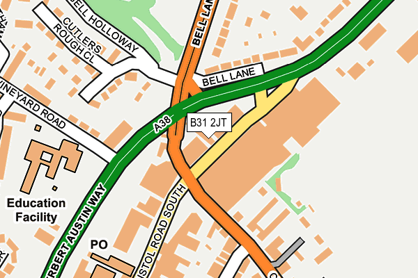 B31 2JT map - OS OpenMap – Local (Ordnance Survey)