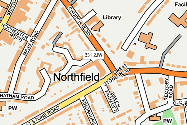 B31 2JW map - OS OpenMap – Local (Ordnance Survey)