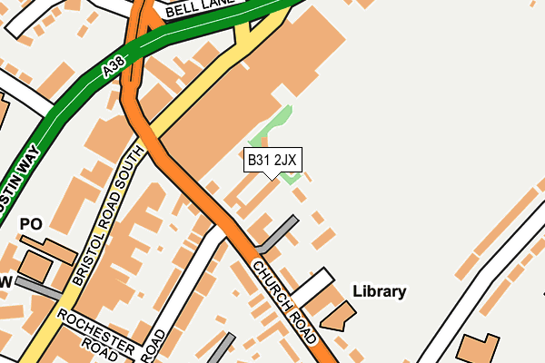 B31 2JX map - OS OpenMap – Local (Ordnance Survey)