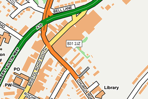 B31 2JZ map - OS OpenMap – Local (Ordnance Survey)