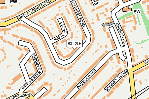 B31 2LH map - OS OpenMap – Local (Ordnance Survey)