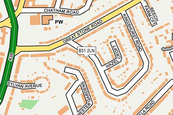 B31 2LN map - OS OpenMap – Local (Ordnance Survey)