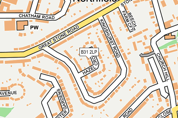 B31 2LP map - OS OpenMap – Local (Ordnance Survey)