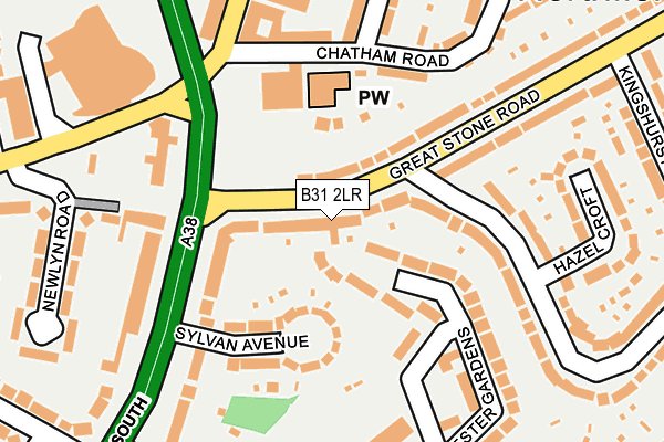 B31 2LR map - OS OpenMap – Local (Ordnance Survey)