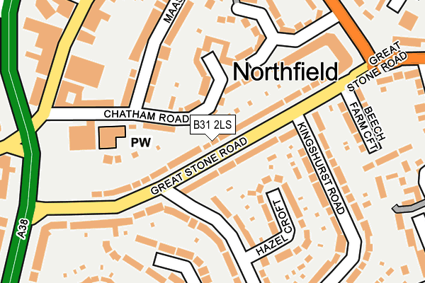 B31 2LS map - OS OpenMap – Local (Ordnance Survey)