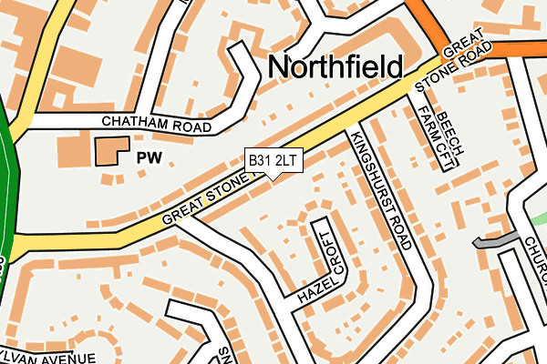 B31 2LT map - OS OpenMap – Local (Ordnance Survey)