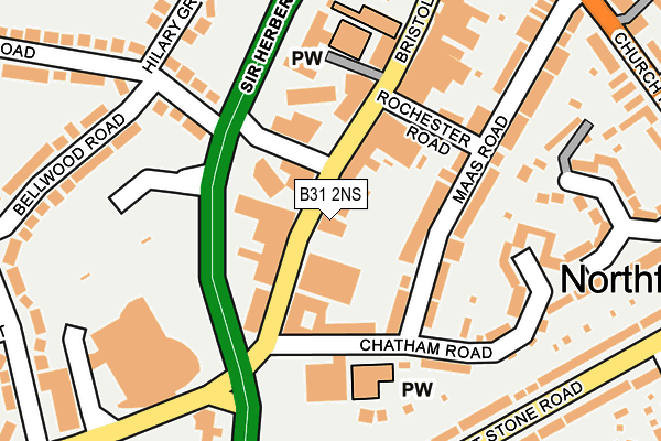 B31 2NS map - OS OpenMap – Local (Ordnance Survey)