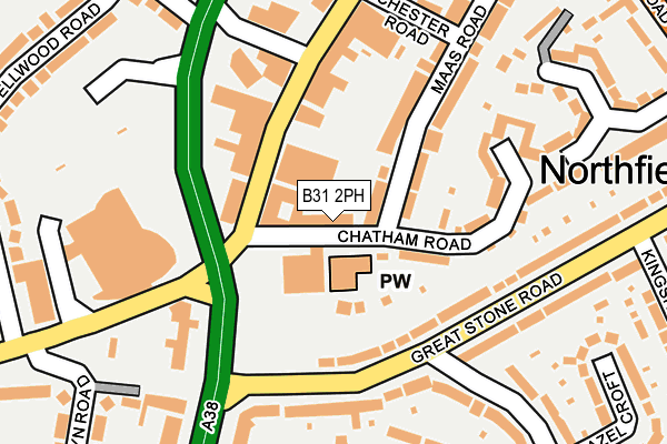 B31 2PH map - OS OpenMap – Local (Ordnance Survey)