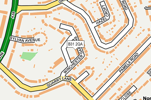 B31 2QA map - OS OpenMap – Local (Ordnance Survey)