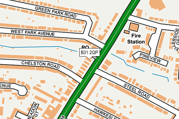 B31 2QP map - OS OpenMap – Local (Ordnance Survey)