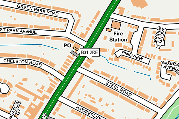 B31 2RE map - OS OpenMap – Local (Ordnance Survey)