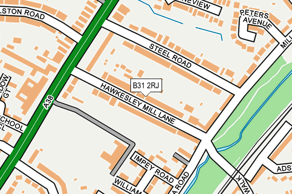 B31 2RJ map - OS OpenMap – Local (Ordnance Survey)