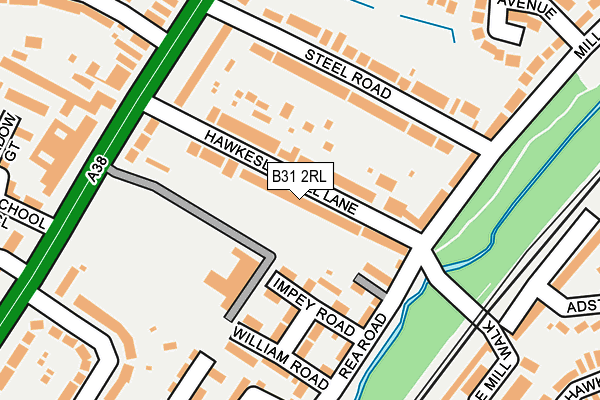 B31 2RL map - OS OpenMap – Local (Ordnance Survey)