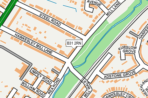 B31 2RN map - OS OpenMap – Local (Ordnance Survey)