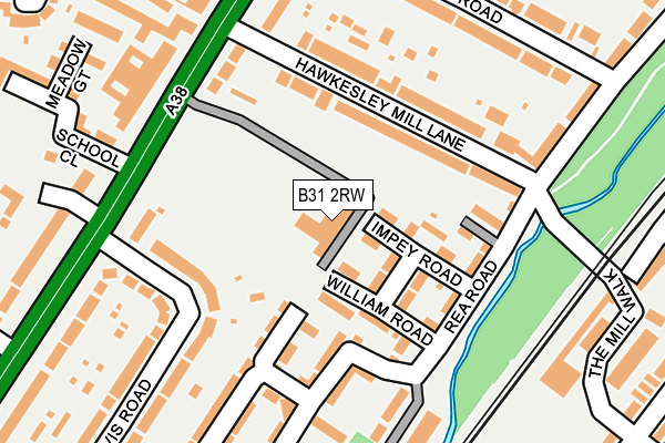 B31 2RW map - OS OpenMap – Local (Ordnance Survey)