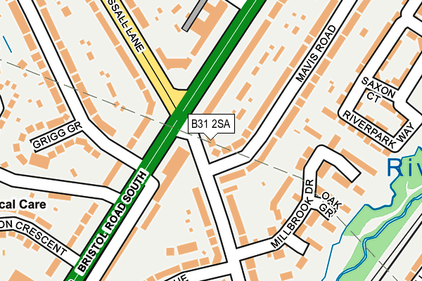 B31 2SA map - OS OpenMap – Local (Ordnance Survey)