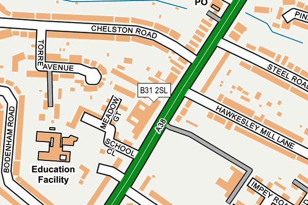 B31 2SL map - OS OpenMap – Local (Ordnance Survey)