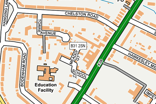 B31 2SN map - OS OpenMap – Local (Ordnance Survey)