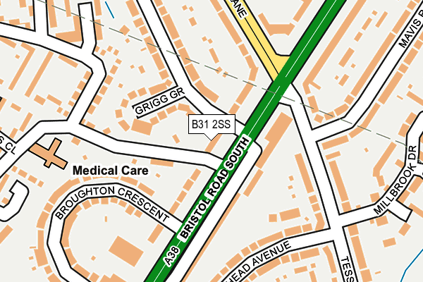 B31 2SS map - OS OpenMap – Local (Ordnance Survey)