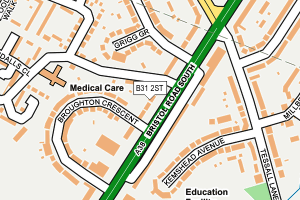 B31 2ST map - OS OpenMap – Local (Ordnance Survey)