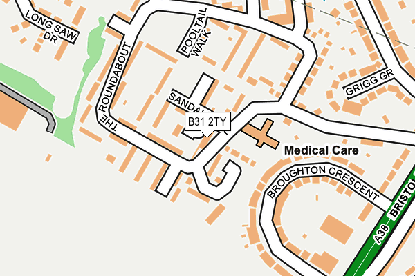 B31 2TY map - OS OpenMap – Local (Ordnance Survey)