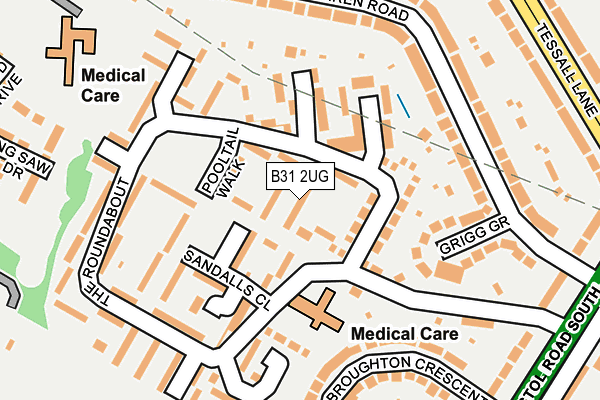 B31 2UG map - OS OpenMap – Local (Ordnance Survey)