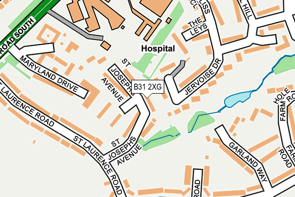 B31 2XG map - OS OpenMap – Local (Ordnance Survey)