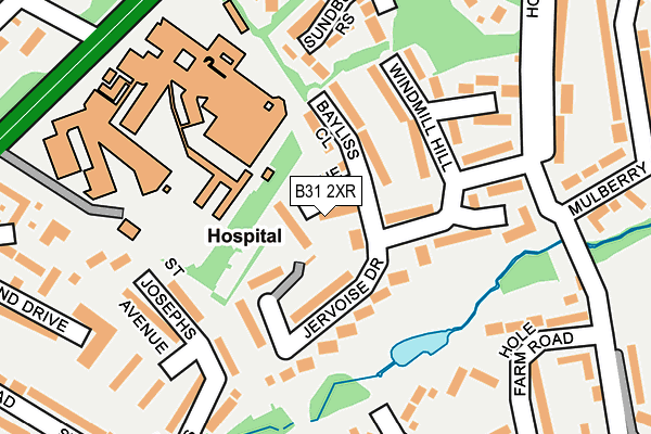 B31 2XR map - OS OpenMap – Local (Ordnance Survey)