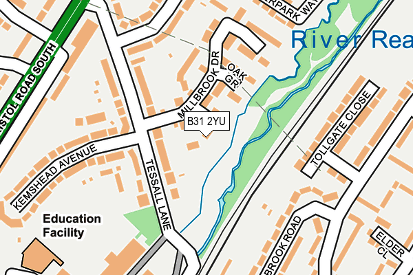 B31 2YU map - OS OpenMap – Local (Ordnance Survey)