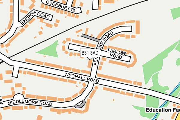 B31 3AD map - OS OpenMap – Local (Ordnance Survey)