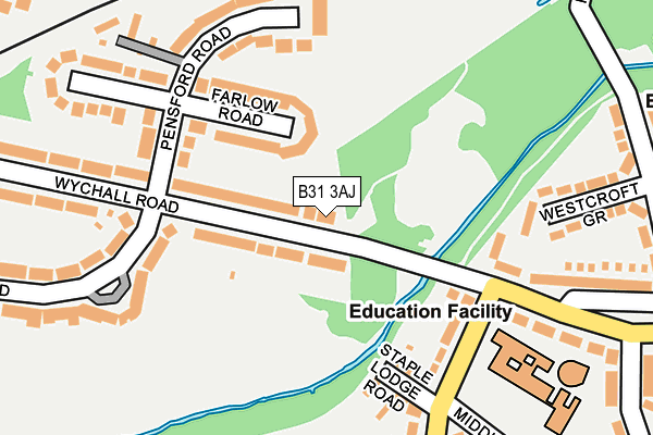 B31 3AJ map - OS OpenMap – Local (Ordnance Survey)