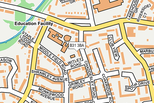 B31 3BA map - OS OpenMap – Local (Ordnance Survey)