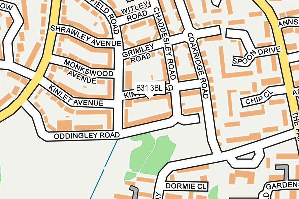 B31 3BL map - OS OpenMap – Local (Ordnance Survey)