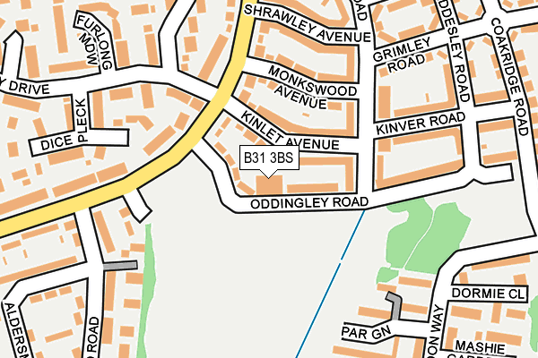 B31 3BS map - OS OpenMap – Local (Ordnance Survey)