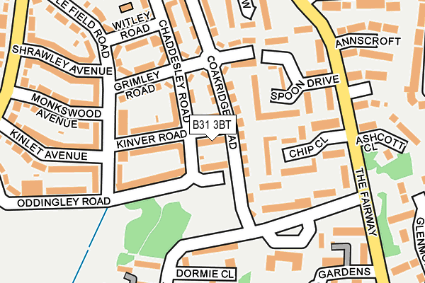 B31 3BT map - OS OpenMap – Local (Ordnance Survey)