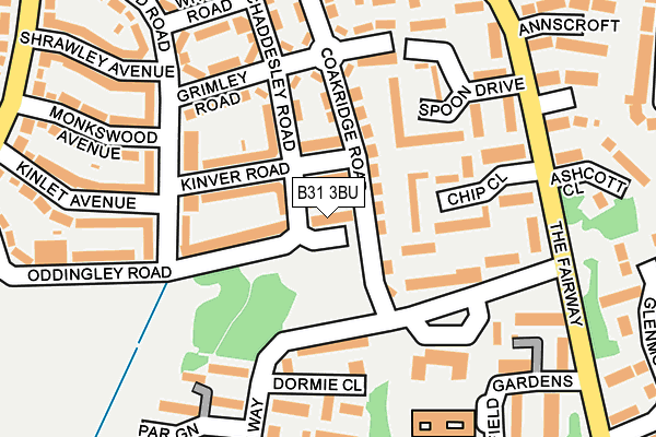 B31 3BU map - OS OpenMap – Local (Ordnance Survey)