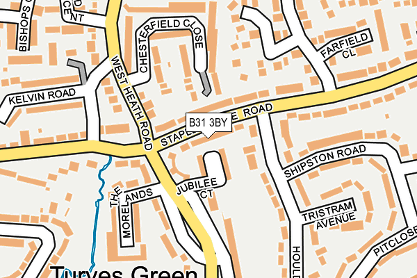 B31 3BY map - OS OpenMap – Local (Ordnance Survey)