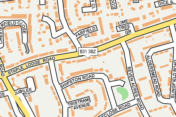 B31 3BZ map - OS OpenMap – Local (Ordnance Survey)