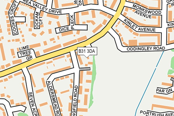 B31 3DA map - OS OpenMap – Local (Ordnance Survey)