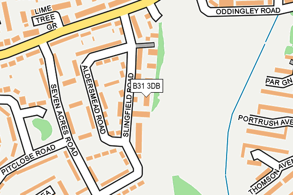 B31 3DB map - OS OpenMap – Local (Ordnance Survey)